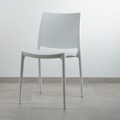 Białe krzesło plastikowe - Vincent